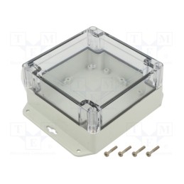 1 pcs x KRADEX - ZP105.105.60SUJP TM PC - Enclosure: multipurpose, X: 105mm, Y: 105mm, Z: 60mm, ZP, light grey