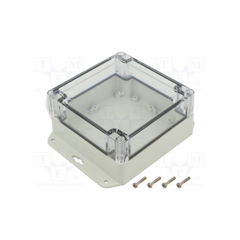 1 pcs x KRADEX - ZP105.105.60SUJP TM PC - Enclosure: multipurpose, X: 105mm, Y: 105mm, Z: 60mm, ZP, light grey