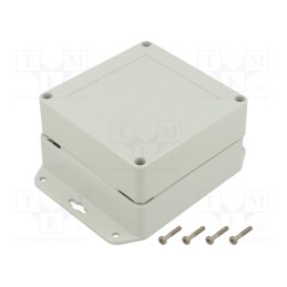 1 pcs x KRADEX - ZP105.105.60SUJ TM PC - Enclosure: multipurpose, X: 105mm, Y: 105mm, Z: 60mm, ZP, light grey