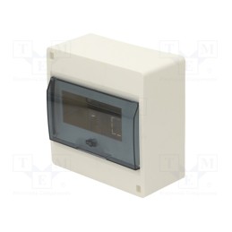 1 pcs x HAGER - VD108TP - Enclosure: for modular components, IP40, No.of mod: 8, Series: IC2