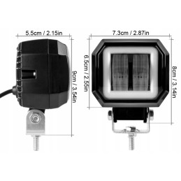 Halogen daytime LED quad rings reflector lamp 6D