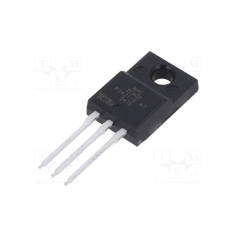 1 pcs x WeEn Semiconductors - MAC223A8X,127 - Triac, 600V, 20A, TO220FP, Igt: 50/75mA, Ifsm: 190A, 4Q