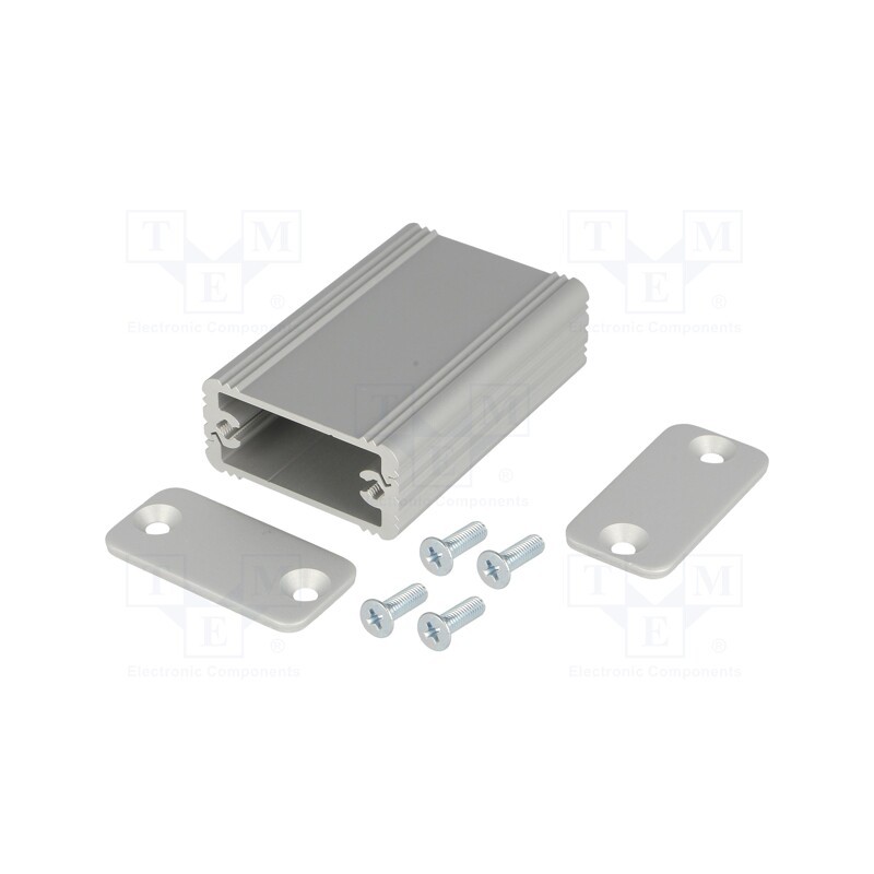 1 pcs x FISCHER ELEKTRONIK - AKG 33 16 50 ME - Enclosure: with panel, AKG, X: 33mm, Y: 50mm, Z: 16mm, aluminium, grey