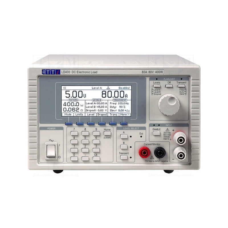 1 pcs x AIM-TTI - LD400 - Electronic load, 0÷80V, 0÷80A, 400W, 130x212x435mm, 100÷240VAC