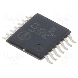 3 pcs x ONSEMI - MC74LCX125DTG - IC: digital, buffer,non-inverting, Ch: 4, CMOS,TTL, SMD, TSSOP14