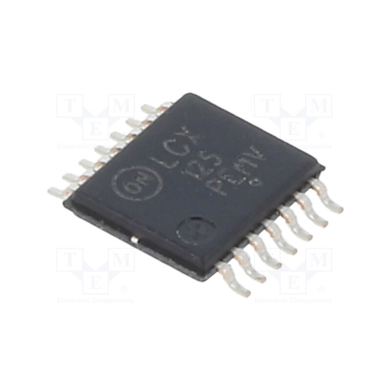 3 pcs x ONSEMI - MC74LCX125DTG - IC: digital, buffer,non-inverting, Ch: 4, CMOS,TTL, SMD, TSSOP14