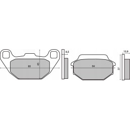 Brake pads s9 mxu150 rear agc 50 4t people s