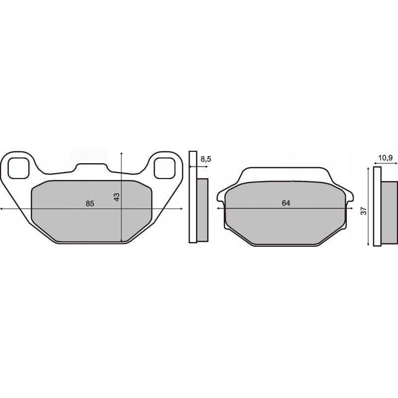 Brake pads s9 mxu150 rear agc 50 4t people s