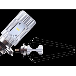 LED bulb h4 hs1 motor scooter motorcycle 1400 lm