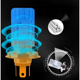 LED bulb h4 hs1 motor scooter motorcycle 1400 lm