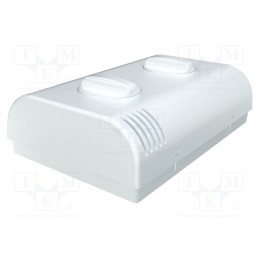 1 pcs x ITALTRONIC - 61.6053103 - Enclosure: wall mounting, X: 80mm, Y: 120mm, Z: 33.2mm, ABS, white