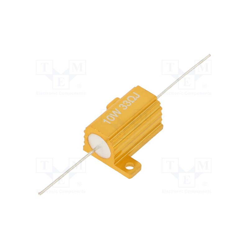 1 pcs x SR PASSIVES - AHP10W-33RJ - Resistor: wire-wound, with heatsink, 33Ω, 10W, ±5%, 50ppm/°C