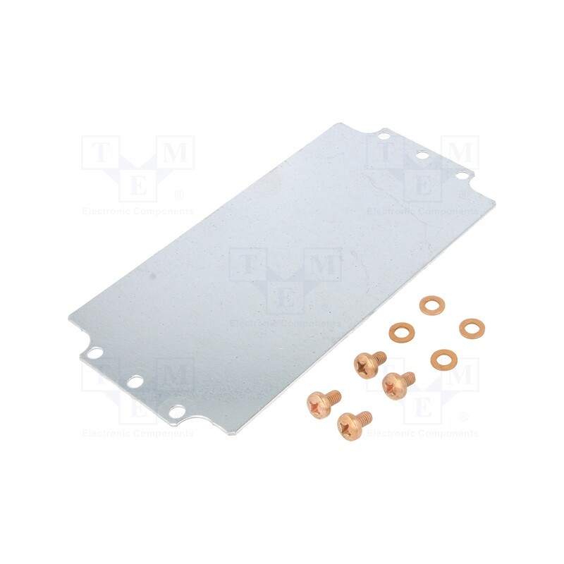 1 pcs x HAMMOND - 1590Z150PL - Mounting plate, steel, W: 105.8mm, L: 206.7mm, Series: 1590Z
