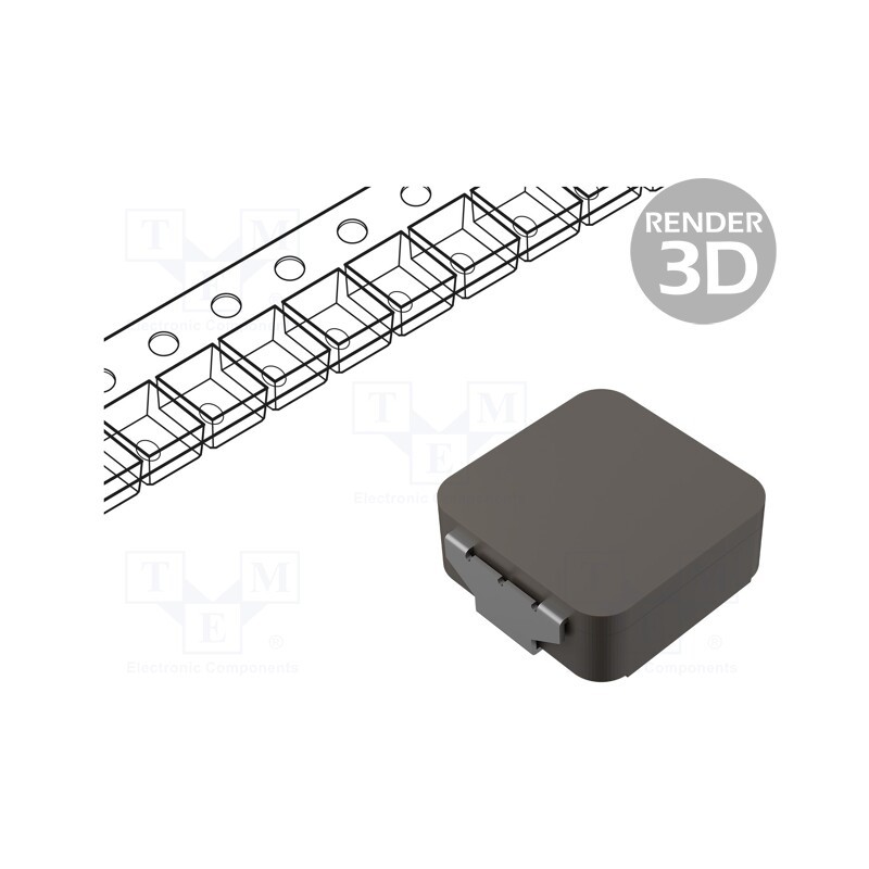 1 pcs x KEMET - MPEV1D1040L100 - Inductor: wire, SMD, 10uH, Ioper: 7A, 34.1mΩ, ±20%, Isat: 10.5A
