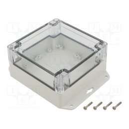 1 pcs x KRADEX - ZP120.120.75SJP TM ABS-PC - Enclosure: multipurpose, X: 120mm, Y: 120mm, Z: 75mm, ZP, ABS, IP67
