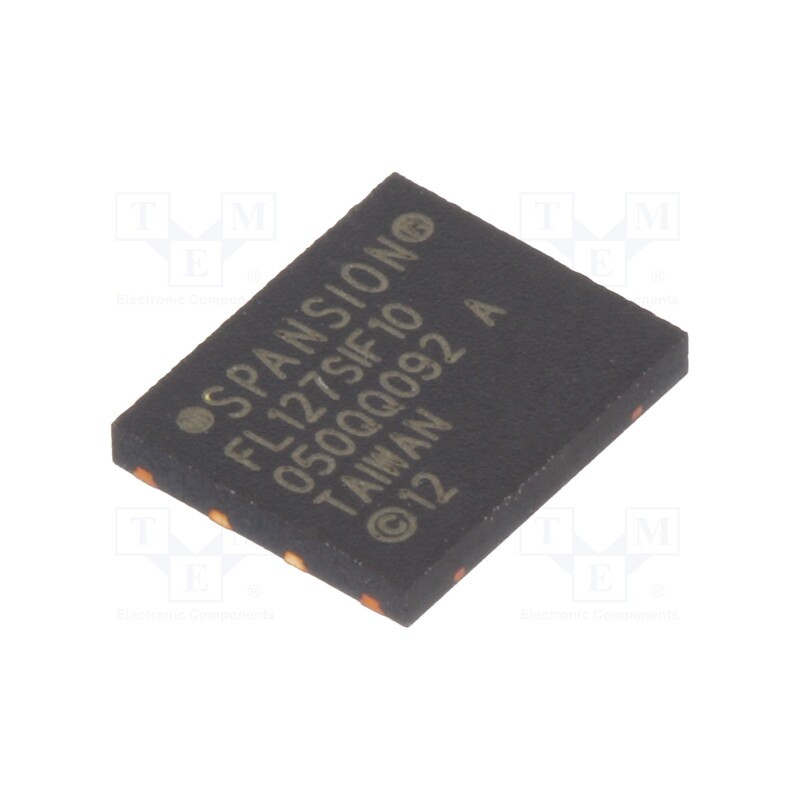 1 pcs x INFINEON (CYPRESS) - S25FL127SABNFI101 - IC: FLASH memory, 128MbFLASH, SPI, 108MHz, 2.7÷3.6V, WSON8, serial