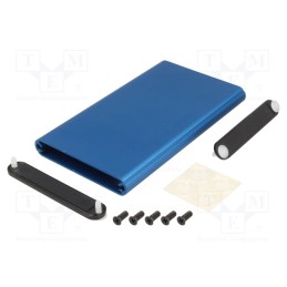 1 pcs x HAMMOND - 1455A1202BU -AS - Enclosure: with panel, 1455, X: 70mm, Y: 120mm, Z: 12mm, aluminium