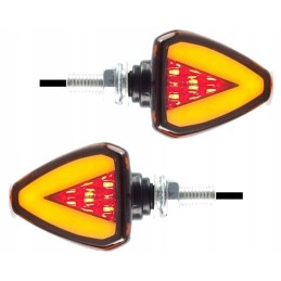 2x quad turn signal LED stop light homolog