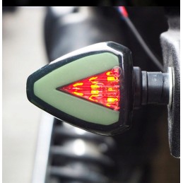 2x quad turn signal LED stop light homolog