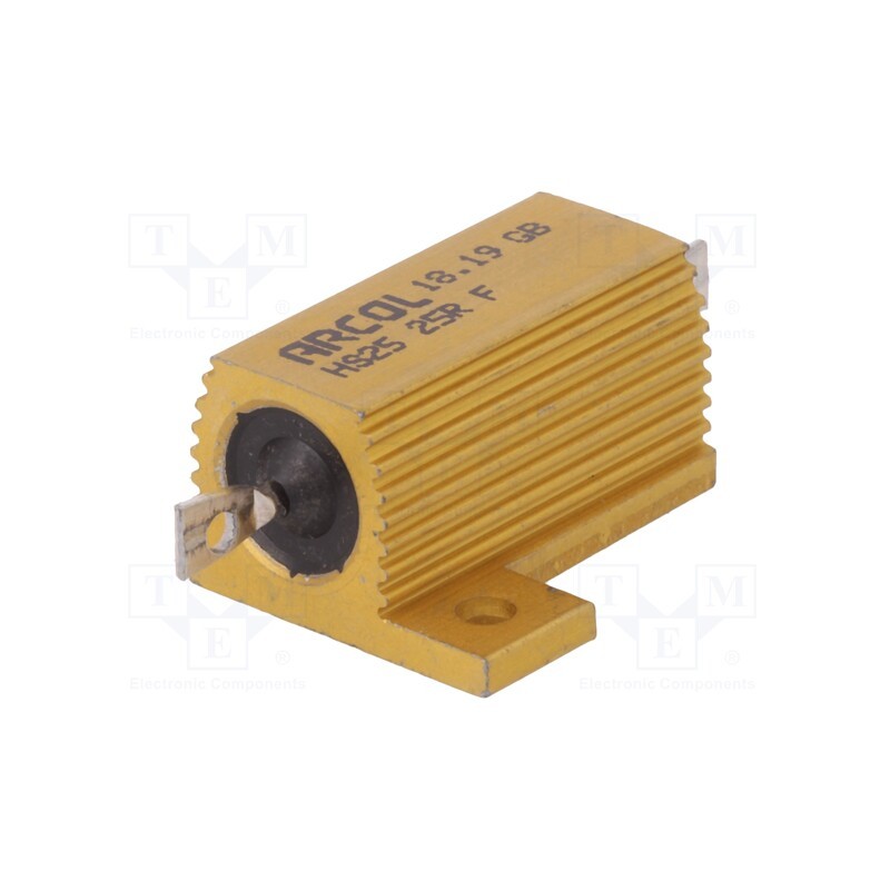 1 pcs x ARCOL - HS25 25R F - Resistor: wire-wound, with heatsink, screw, 25Ω, 25W, ±1%