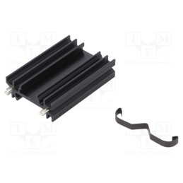 1 pcs x ALUTRONIC - PR28/50/MC - Heatsink: extruded, H, TO202,TO218,TO220,TOP3, black, L: 50mm
