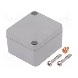 1 pcs x DELTRON ENCLOSURES - 490-040503A-68 - Enclosure: multipurpose, X: 45mm, Y: 50mm, Z: 30mm, aluminium, grey