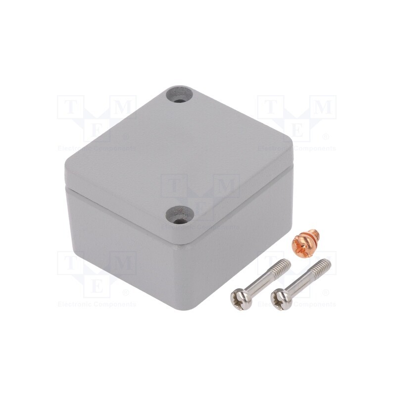 1 pcs x DELTRON ENCLOSURES - 490-040503A-68 - Enclosure: multipurpose, X: 45mm, Y: 50mm, Z: 30mm, aluminium, grey