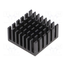 1 pcs x ALUTRONIC - PG2020/10/SE/SF - Heatsink: extruded, grilled, BGA,PGA, black, L: 20mm, W: 20mm, H: 10mm