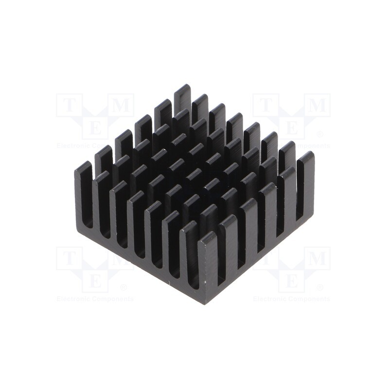 1 pcs x ALUTRONIC - PG2020/10/SE/SF - Heatsink: extruded, grilled, BGA,PGA, black, L: 20mm, W: 20mm, H: 10mm