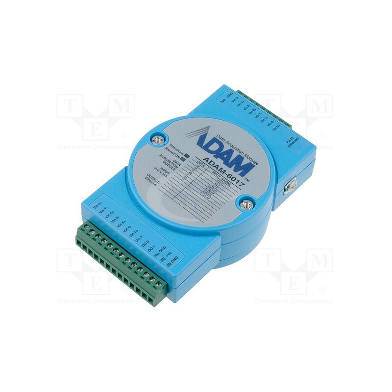 1 pcs x ADVANTECH - ADAM-6017-D - Analog input, Number of ports: 1, 10÷30VDC, RJ45 x1, OUT: 2, IN: 8