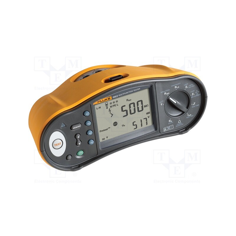 1 pcs x FLUKE - FLUKE 1663 - Meter: appliance meter, LCD, Earthing R range: 100mΩ÷200Ω,2kΩ
