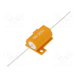 1 pcs x SR PASSIVES - AHP5W-3R3J - Resistor: wire-wound, with heatsink, 3.3Ω, 5W, ±5%, 50ppm/°C, axial