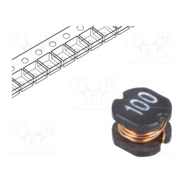 1 pcs x TRACO POWER - TCK-111 - Inductor: wire, SMD, 10uH, 182mΩ, -40÷125°C, ±20%, 4x4.5x3.2mm