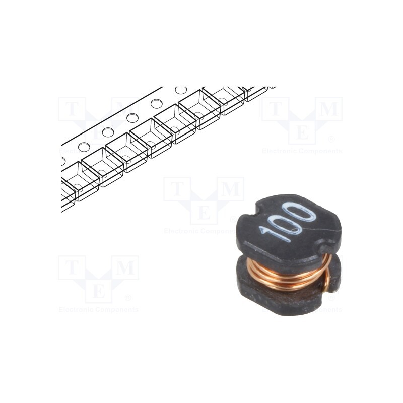 1 pcs x TRACO POWER - TCK-111 - Inductor: wire, SMD, 10uH, 182mΩ, -40÷125°C, ±20%, 4x4.5x3.2mm