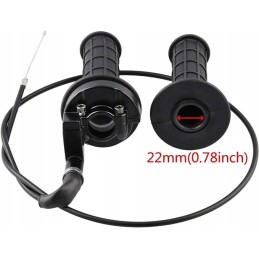 Handle grips and shifter cable for quad scooter 7 8 inch 22 mm
