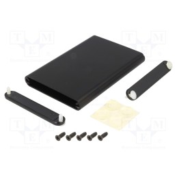 1 pcs x HAMMOND - 1455A1002BK - Enclosure: with panel, 1455, X: 70mm, Y: 100mm, Z: 12mm, aluminium