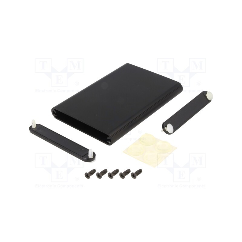 1 pcs x HAMMOND - 1455A1002BK - Enclosure: with panel, 1455, X: 70mm, Y: 100mm, Z: 12mm, aluminium