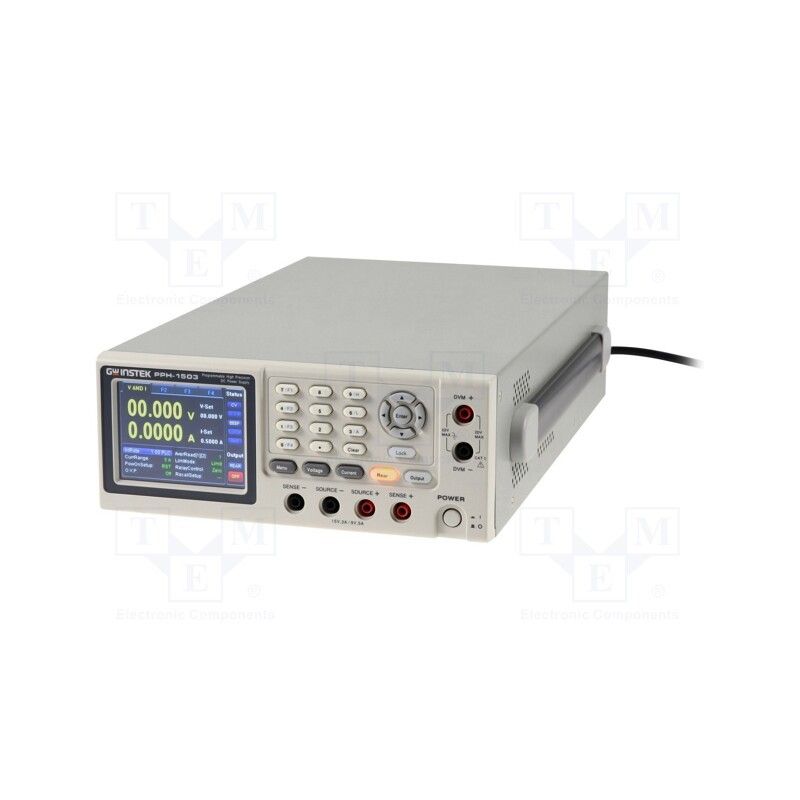 1 pcs x GW INSTEK - PPH-1503 - Power supply: programmable laboratory, Ch: 1, 0÷15VDC, 5A, 45W