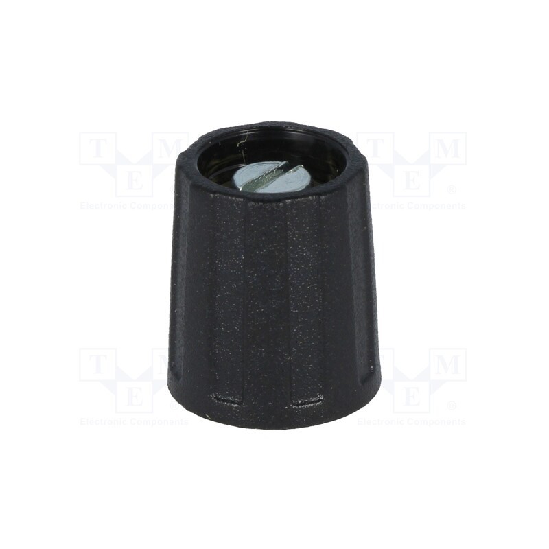 1 pcs x OKW - A2513060 - Knob, without pointer, ABS, Øshaft: 6mm, Ø13.5x15.5mm, black, A2513