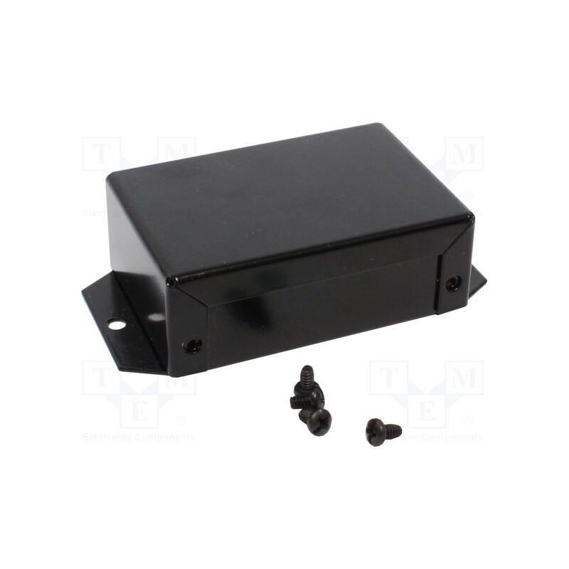 1 pcs x HAMMOND - 1411FBCBK - Enclosure: multipurpose, X: 56mm, Y: 81mm, Z: 28mm, with fixing lugs