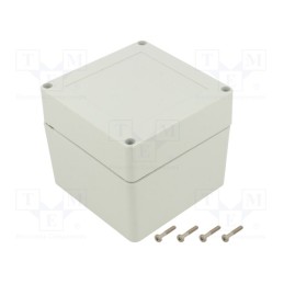 1 pcs x KRADEX - ZP105.105.90SJ TM PC - Enclosure: multipurpose, X: 105mm, Y: 105mm, Z: 90mm, ZP, light grey
