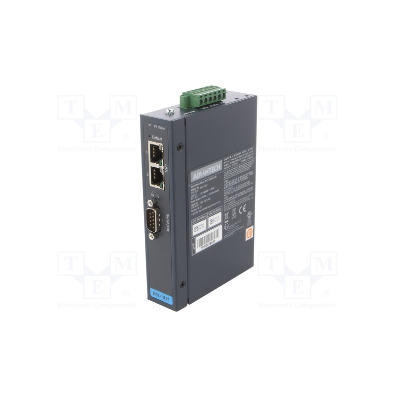 1 pcs x ADVANTECH - EKI-1521-CE - Serial device server, Number of ports: 3, 12÷48VDC, RJ45 x2, EKI
