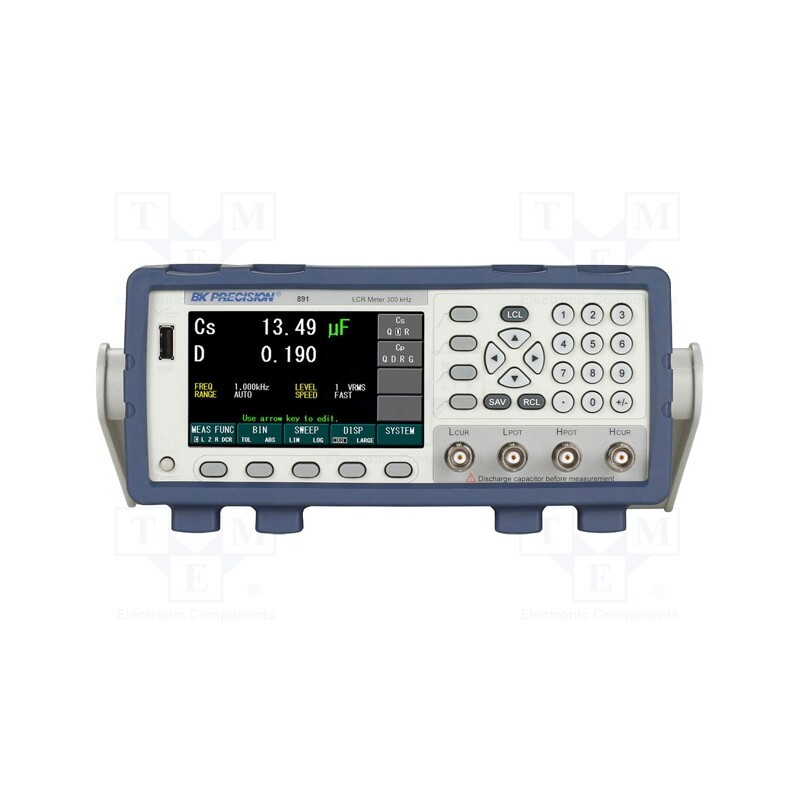 1 pcs x B&K PRECISION - BK891 - LCR meter, LCD 4,3', 480x272, 10mΩ÷100MΩ, 0.01pF÷100mF, 0.05%