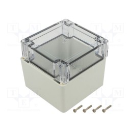 1 pcs x KRADEX - ZP105.105.90SJP TM PC - Enclosure: multipurpose, X: 105mm, Y: 105mm, Z: 90mm, ZP, light grey