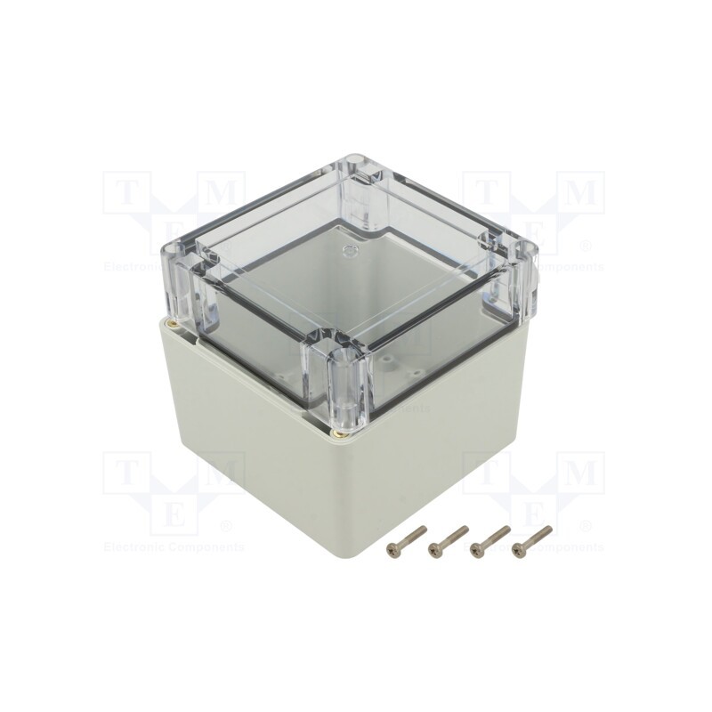 1 pcs x KRADEX - ZP105.105.90SJP TM PC - Enclosure: multipurpose, X: 105mm, Y: 105mm, Z: 90mm, ZP, light grey