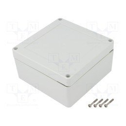 1 pcs x KRADEX - ZP120.120.60SJ TM PC - Enclosure: multipurpose, X: 120mm, Y: 120mm, Z: 60mm, ZP, light grey