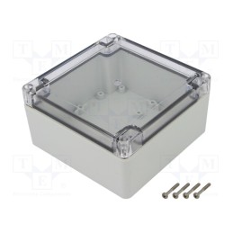 1 pcs x KRADEX - ZP120.120.60SJP TM PC - Enclosure: multipurpose, X: 120mm, Y: 120mm, Z: 60mm, ZP, light grey