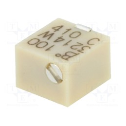 1 pcs x BOURNS - 3214W-1-100E - Potentiometer: mounting, vertical,multiturn, 10Ω, 250mW, SMD, ±10%