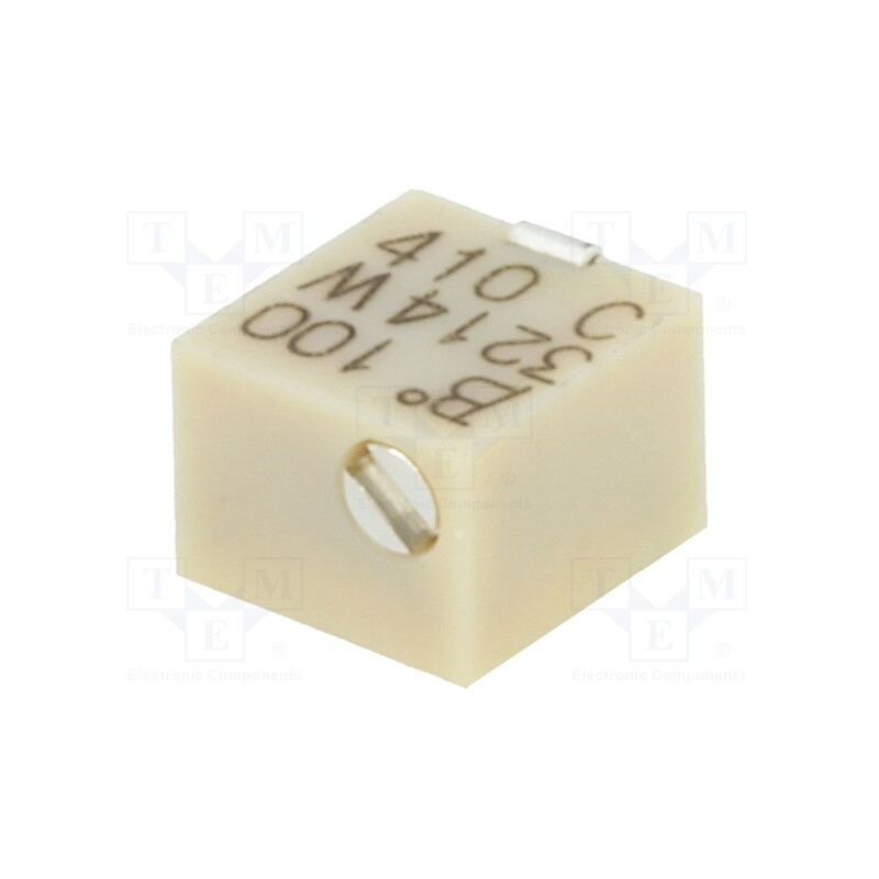 1 pcs x BOURNS - 3214W-1-100E - Potentiometer: mounting, vertical,multiturn, 10Ω, 250mW, SMD, ±10%