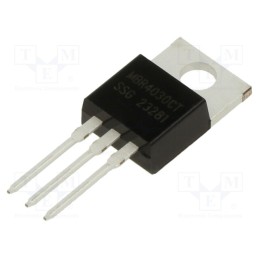 1 pcs x SMC DIODE SOLUTIONS - MBR4030CT - Diode: Schottky rectifying, THT, 30V, 40A, TO220AB, , Ir: 1mA